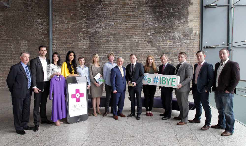 2014 IBYE winners with An Taoiseach Enda Kenny TD and Minister Richard Bruton TD